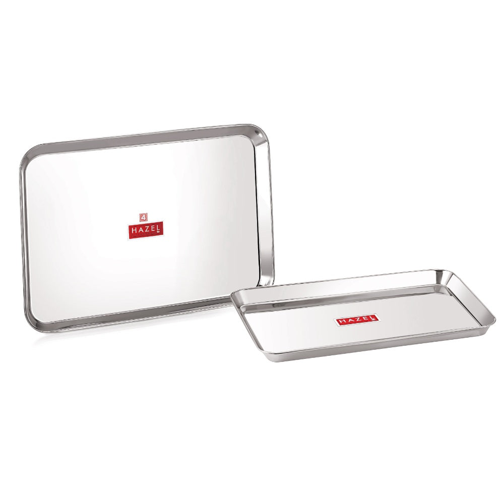Stainless Steel Serving Tray Medium & XL, Set of 2
