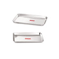 Stainless Steel Rectangle Serving Tray Set of 2 (37.2 x 26.4 , 29.5 x 19 )