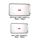 Stainless Steel Rectangle Serving Tray Set of 2 (41 x 30, 29.5 x 19 )