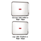 Stainless Steel Rectangle Serving Tray Set of 2 (37.2 x 26.4 , 41 x 30 )