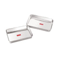 Stainless Steel Serving Tray Large & Medium, Set of 2