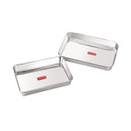 Stainless Steel Serving Tray Large & Medium, Set of 2