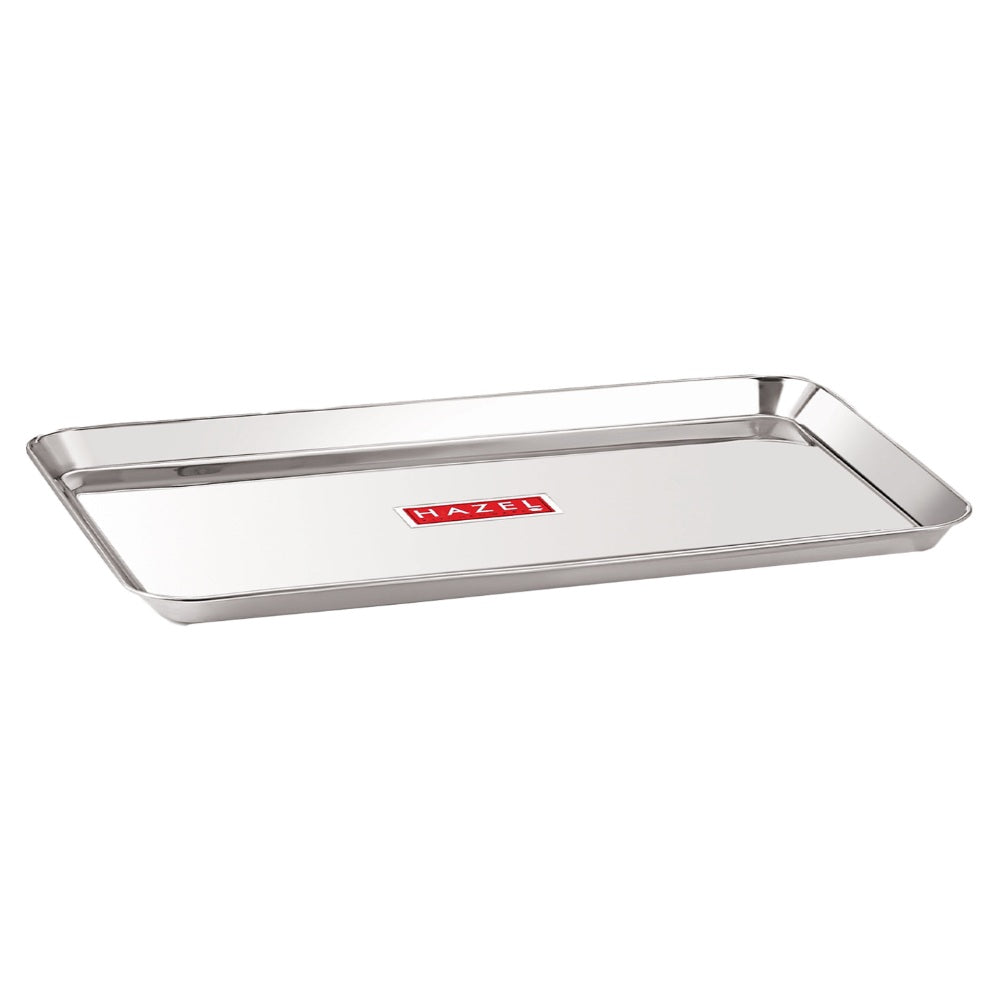 Stainless Steel Serving Tray Large & Medium, Set of 2