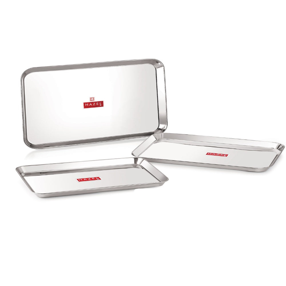 Stainless Steel Serving Tray Medium, Large & XL, Set of 3