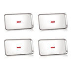 Rectangle Stainless Steel Serving Tray, 37.2 x 26.4 cm (Set of 4)