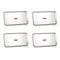 Rectangle Stainless Steel Serving Tray, 37.2 x 26.4 cm (Set of 4)