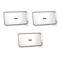 Rectangle Stainless Steel Serving Tray, 37.2 x 26.4 cm (Set of 3)