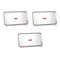 Rectangle Stainless Steel Serving Tray, 37.2 x 26.4 cm (Set of 3)