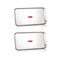 Rectangle Stainless Steel Serving Tray, 37.2 x 26.4 cm (Set of 2)
