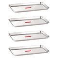 Stainless Steel Serving Tray Medium, Set of 4