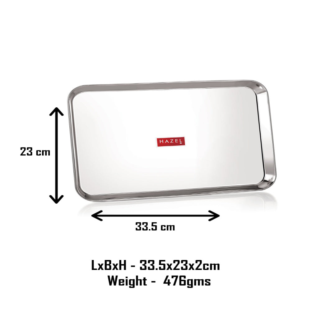 Stainless Steel Rectangular Serving Tray Medium, Set of 3