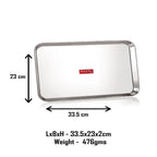 Stainless Steel Rectangular Serving Tray Medium, Set of 3