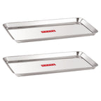 Stainless Steel Serving Tray Medium, Set of 2