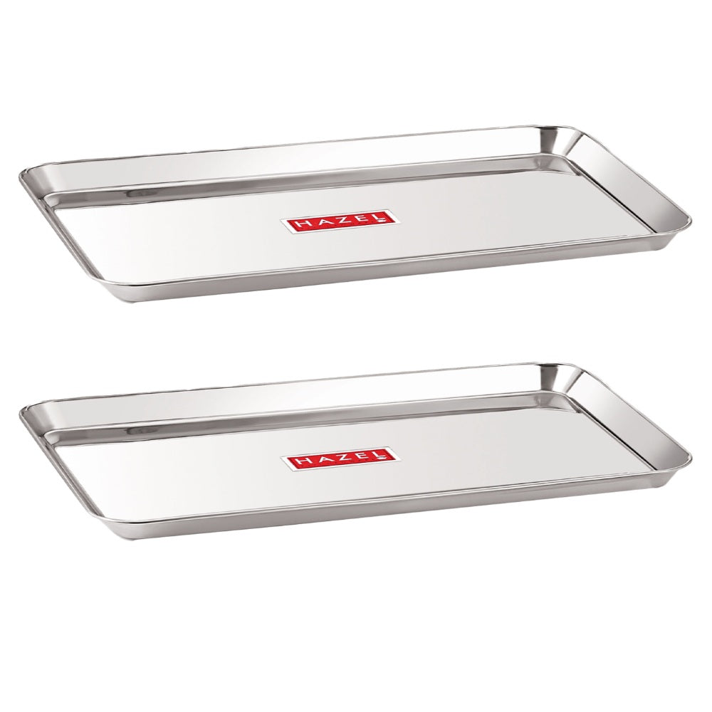 Stainless Steel Mirror Finish Tray, Durable & Stylish Serving Tray