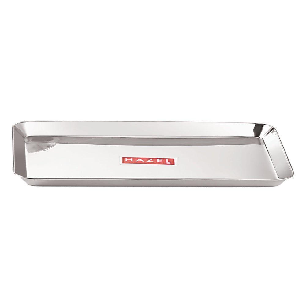 Rectangle Stainless Steel Serving Tray, 29.5 x 19 cm(Set of 2)