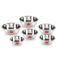 Stainless Steel Vati Set Of 6, 400, 600, 800, 1000, 1300, 1750 ML