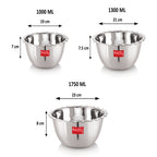 Stainless Steel Serving Bowl/Vati - Set of 3 | Steel Katori
