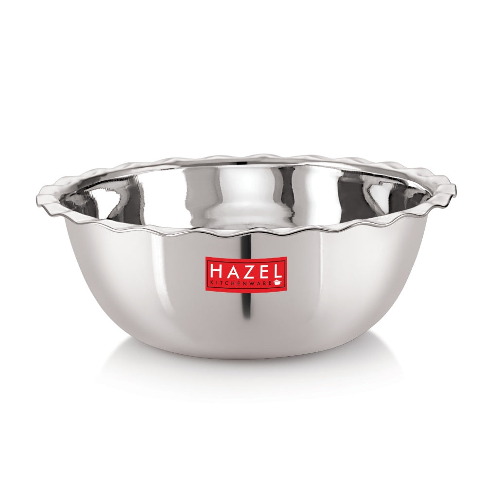 Stainless Steel Serving Bowl Set Of 3, 400, 600, 800 ML