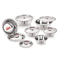 Stainless Steel Serving Bowl, Set Of 6 , 400, 600, 800, 1000, 1300, 1750 ML