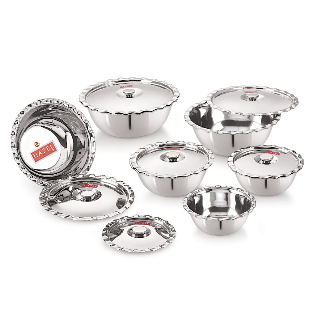 Stainless Steel Katori Bowl Set, Serving Vati for Kitchen