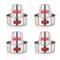 Stainless Steel Tea Dabara Set of 4