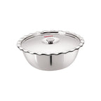 Stainless Steel Katori With Lid, 23 cm, 1750 ML
