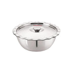 Stainless Steel Bowl With Lid, 21 cm, 1300 ML