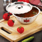 Stainless Steel Bowl With Lid, 21 cm, 1300 ML
