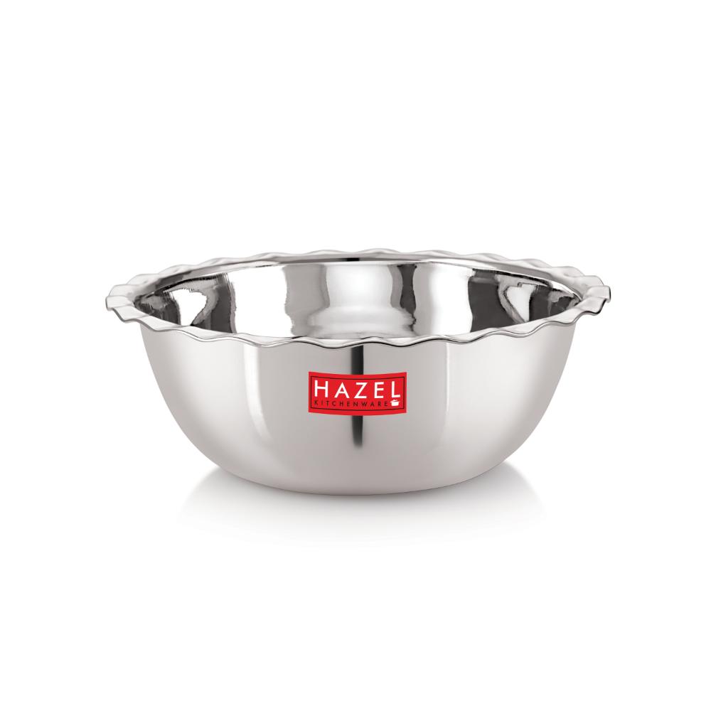 Stainless Steel Bowl With Lid, 21 cm, 1300 ML