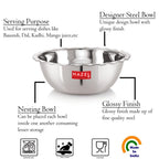 Stainless Steel Bowl With Lid, 21 cm, 1300 ML