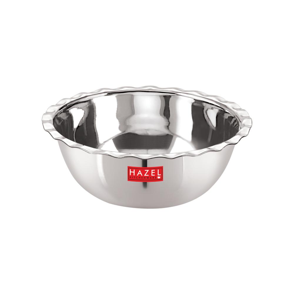 Stainless Steel Serving Bowl With Lid, 17 cm, 800 ML
