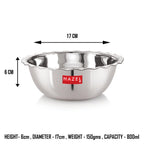 Stainless Steel Serving Bowl With Lid, 17 cm, 800 ML