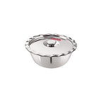 Stainless Steel Serving Bowl With Lid, 15 cm, 600 ML