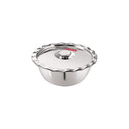 Stainless Steel Serving Katori With Lid, 13.5 cm, 400 ML