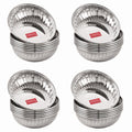 Stainless Steel Plates, Set Of 24, 310 ML Each