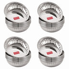 Stainless Steel Plates, Set Of 24, 310 ML Each