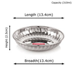 Stainless Steel Plates, Set Of 4, 310 ML Each