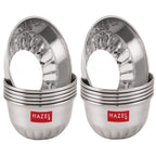 Stainless Steel Dessert Bowl Set of 12, 300 ML Each