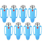 Stainless Steel Double Wall Baby Mug, Blue - Set Of 8, 250 ML Each
