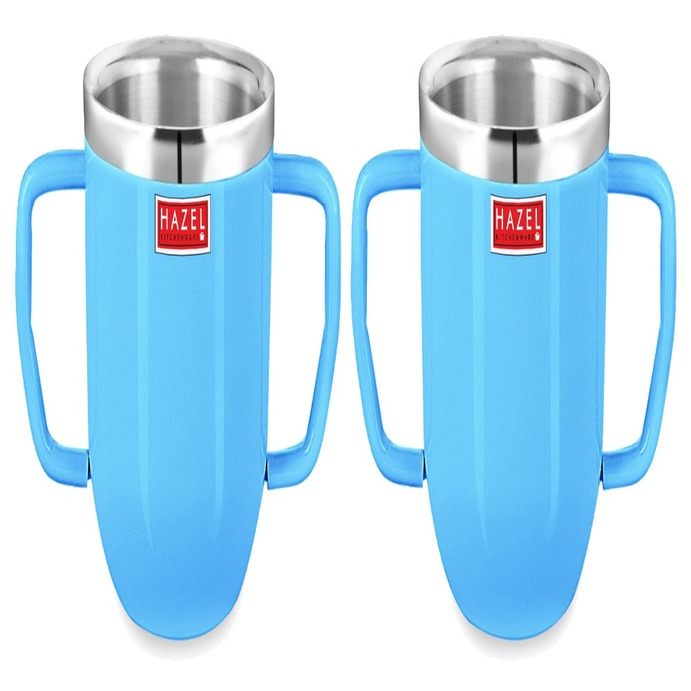 Stainless Steel Double Wall Baby Mug, Blue - Set Of 2, 250 ML Each