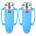 Stainless Steel Double Wall Baby Mug, Blue - Set Of 2, 250 ML Each