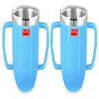 Stainless Steel Double Wall Baby Mug, Blue - Set Of 2, 250 ML Each