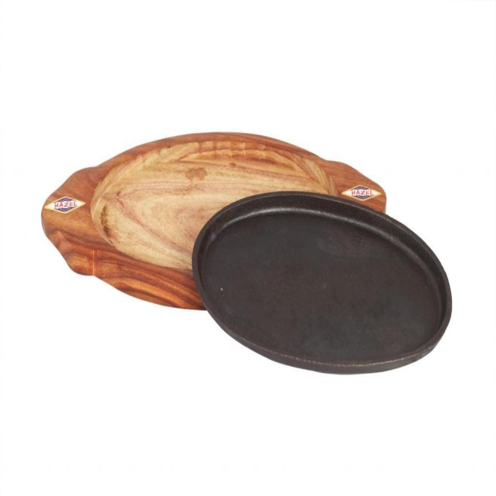 Sizzler Plate Wooden Base( Oval Shape)