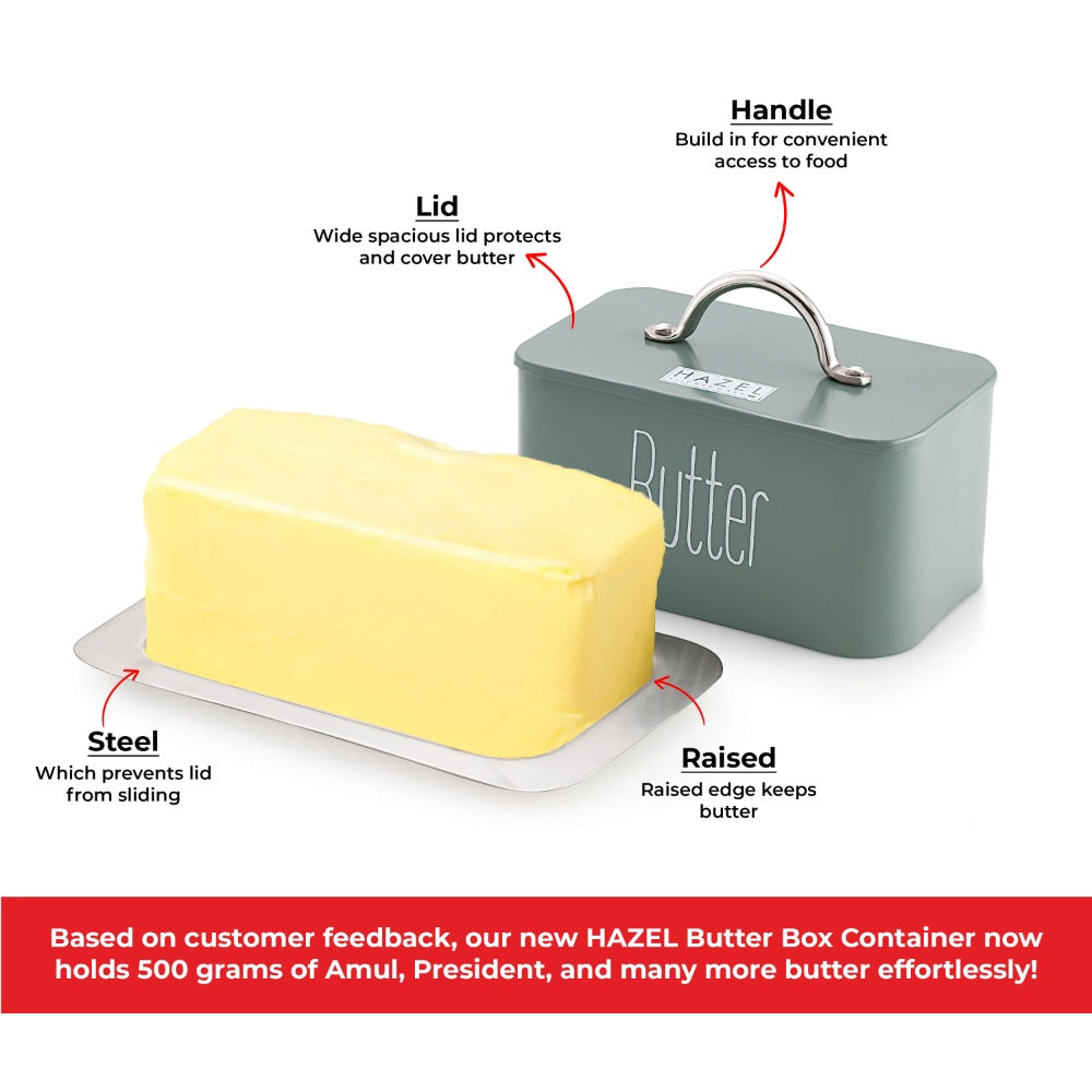 Butter Box with Handle Lid and  Dish - 500g