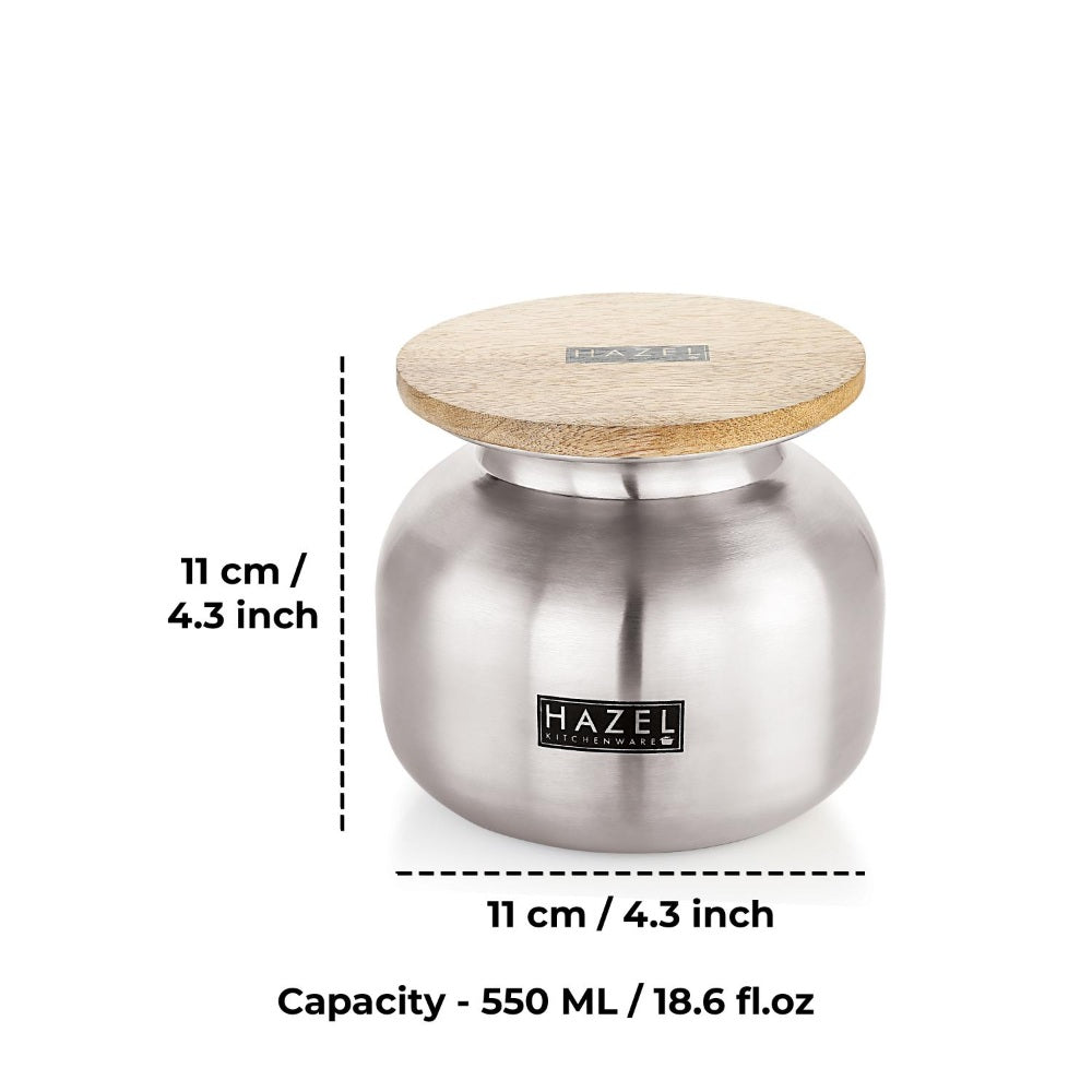 Stainless Steel Airtight Storage Container – 550 ML (Set of 2)