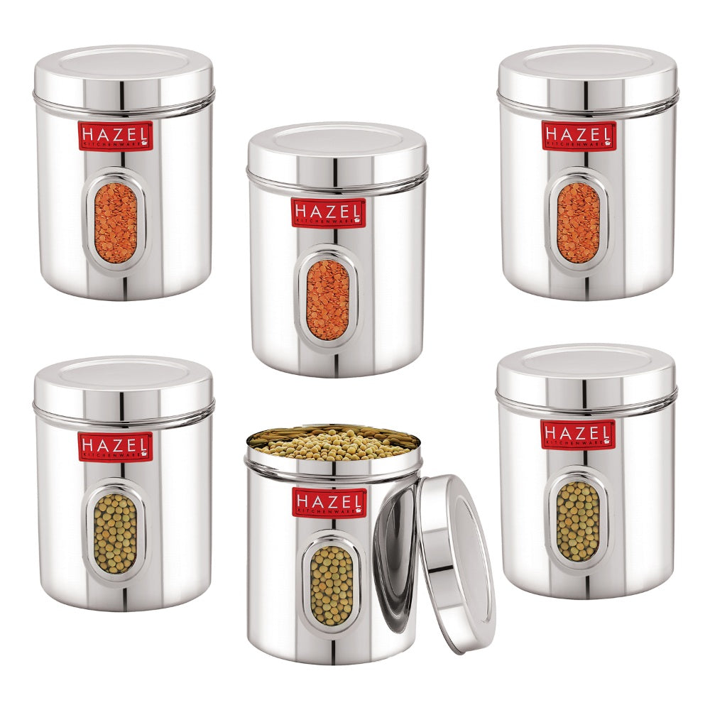 Airtight Stainless Steel Storage Containers with Transparent Window