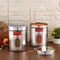 Airtight Transparent Steel Container Set of 2, 2400 ml Each