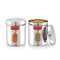 Airtight Transparent Steel Container Set of 2, 900 ml Each