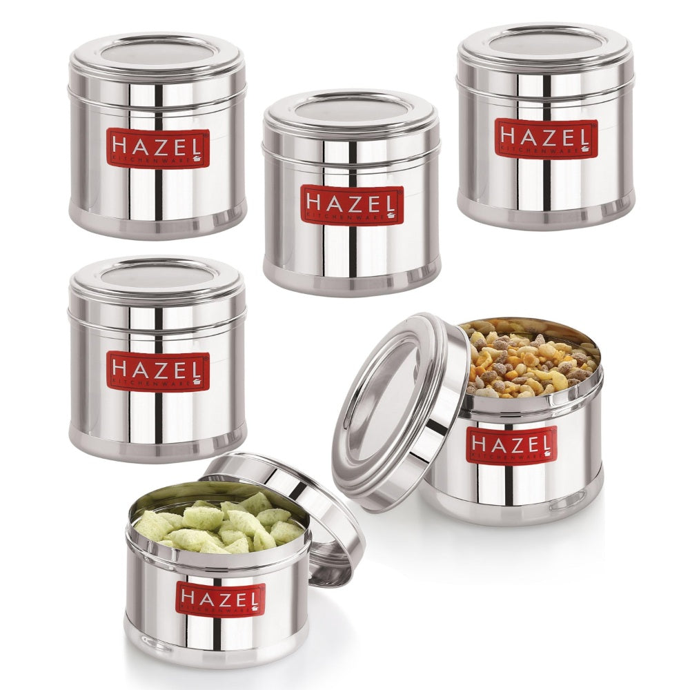 Stainless Steel  Masala Container – 750 ML (Set of 6)