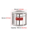 Stainless Steel  Masala Container – 750 ML (Set of 6)